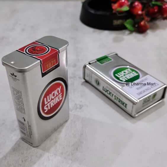 Japanese version of lucky strike tinplate cigarette case, what is the charm  of the classic embossed