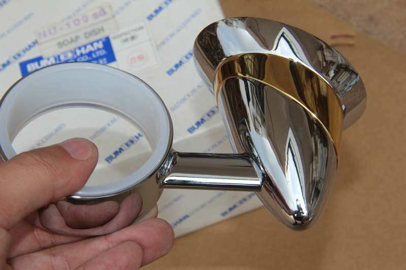 Made in Korea Original Imported Powder Room Soap Dish Soap Box Shelf Glass Round Soap Dish