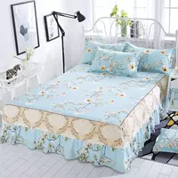 Váy ngủ cotton 180x200 ga trải giường cotton 1,5m giường một mét tám năm 150x200 công chúa 1,8m giường ga giường viền ren