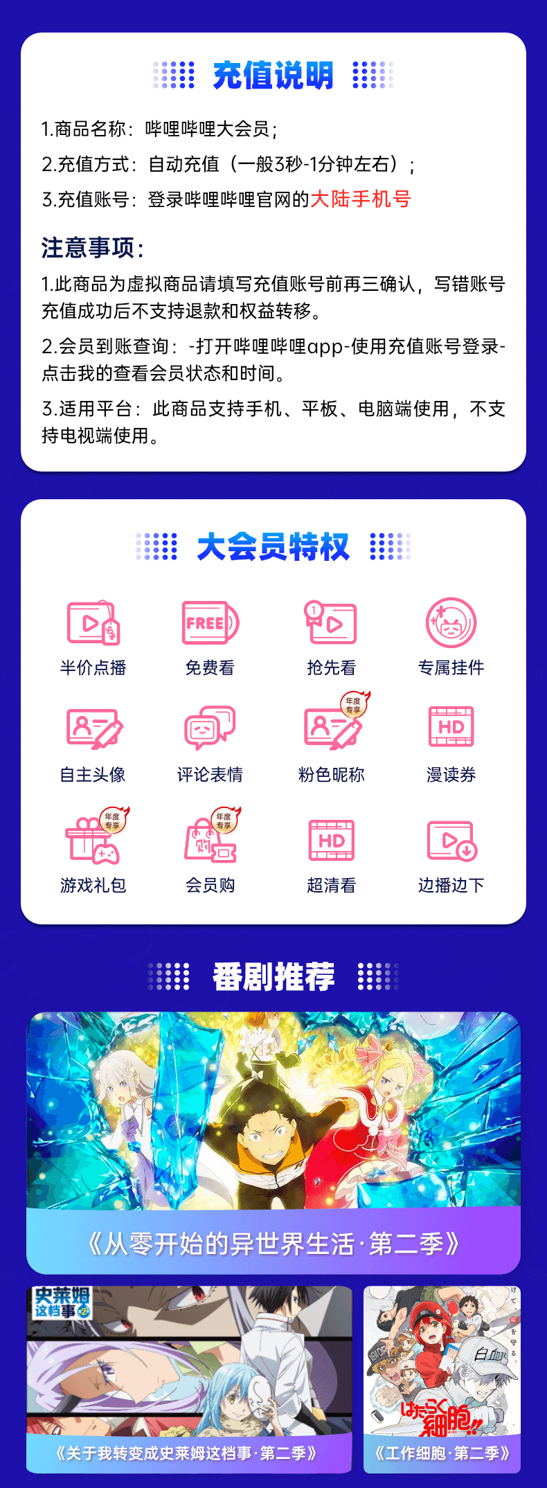 哔哩哔哩 B站VIP大会员 12个月 图1