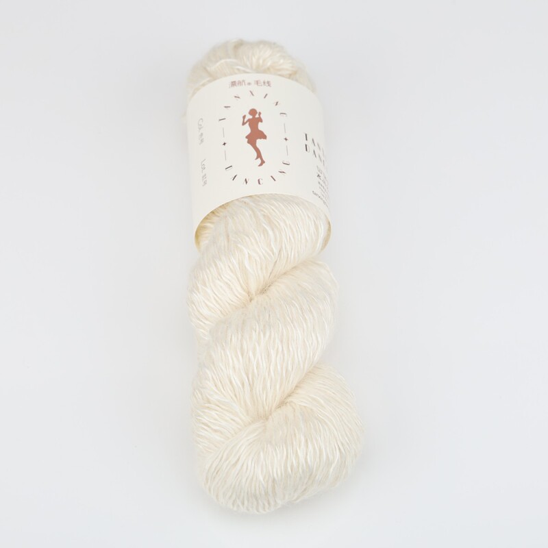 69% Mulberry Silk Super Mohair Suri Baby Alpaca Curly Single-Strand Undyed Yarn White Base Yarn