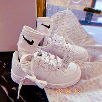 2022 spring new children's clothing low-top board shoes air force children's pure white sports shoes foreign style boys casual shoes
