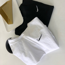 2021 summer new childrens short-sleeved T-shirt mens Korean version of simple pure white black T-shirt Boys undershirt