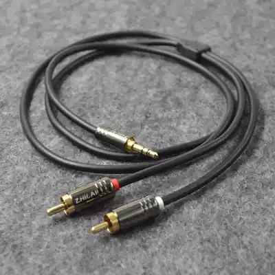 HiFi audio fever grade high quality 1 point 2 audio cable 3 5 Turn double Lotus RCA signal line