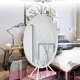 Gương trang điểm Ins lưới Bắc Âu màu đỏ với máy tính để bàn IKEA Gương tròn thay đồ treo tường để treo gương phòng tắm lớn - Gương guong nha tam