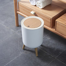 Home Creative Line Pressure Living Room Toilet Kitchen Nordic Wind in High Foot Link Wood Trash Case