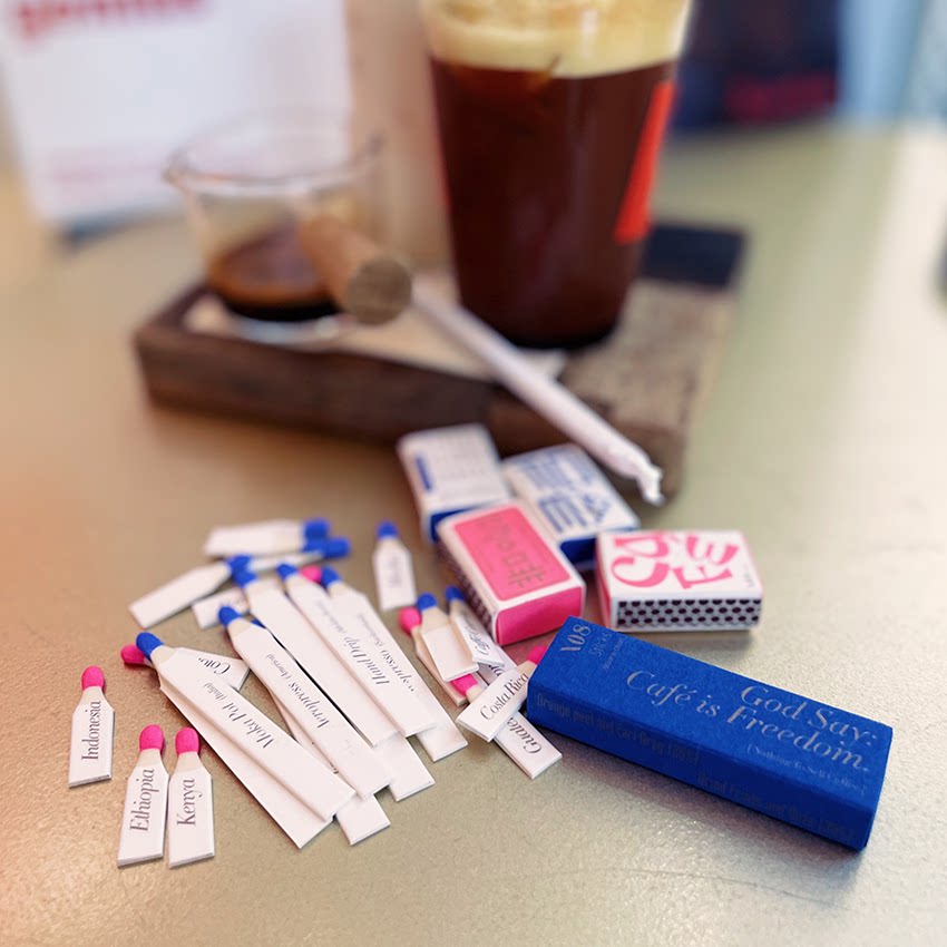 Official Store NTS Love and Peace Ins Wind Match Supermini Coffee Match Decorative Hem Gift