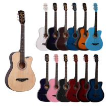 38-inch folk guitar beginners practice piano travel instruments male and female students introductory performance of six Hyang piano wooden guitar
