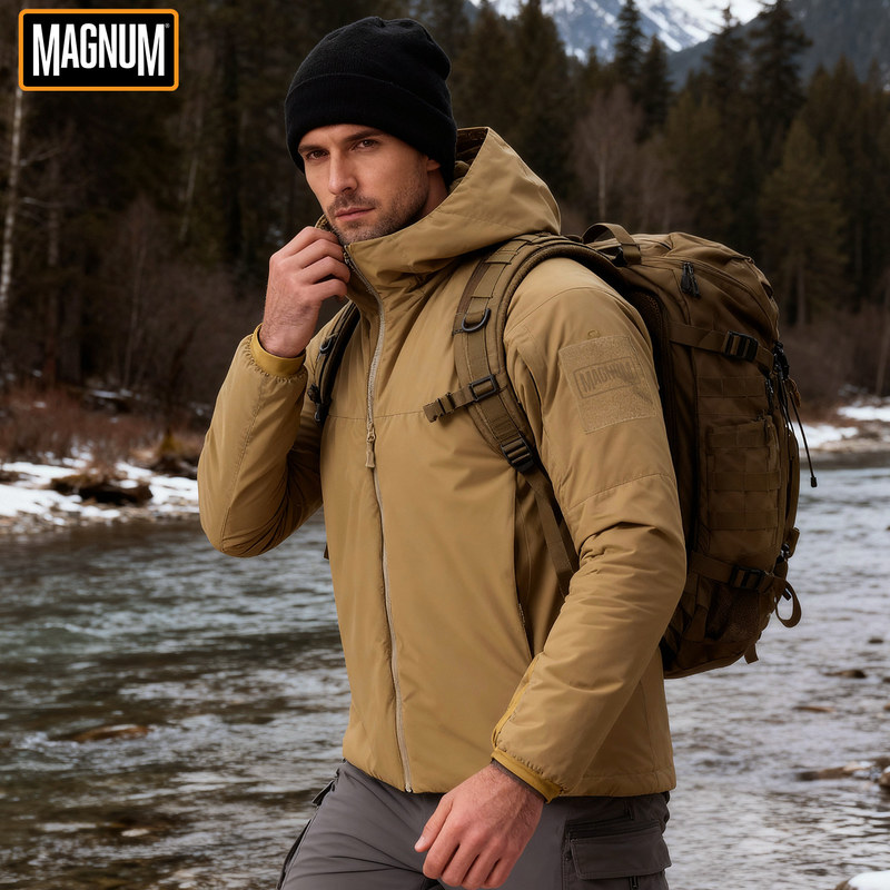 Magnum Mammoth Gold Label P Cotton Tactical Jacket Men's Outdoor Hooded Warm Windproof Water-Repellent Cotton Jacket Magnum Mammoth Gold Label P Cotton Tactical Jacket Men's Outdoor Hooded Warm Windproof Water-Repellent Cotton Jacket