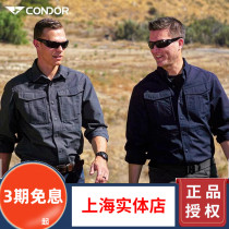 American condor outdoor stretch plaid long-sleeved shirt scratch-resistant and wear-resistant multi-pocket casual tactical long-sleeved mens