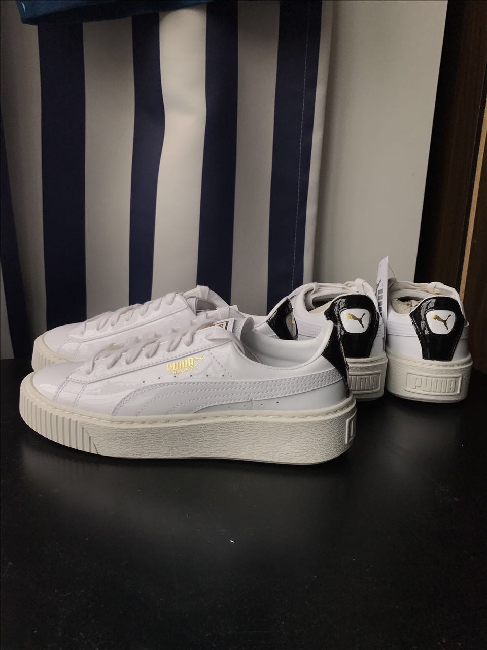 Giày đế bệt Puma 彪 马蕾 hana tất cả bằng sáng chế da trắng đế dày giày thể thao 363314-07 giày thể thao nữ 2021