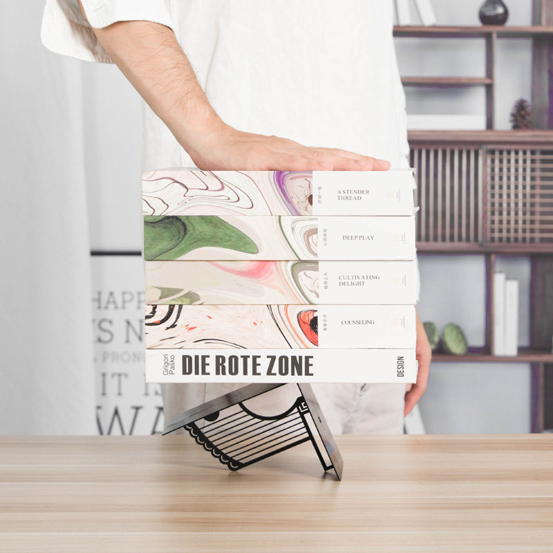 National style bookends, creative retro simple vertical bookends, metal dividers, desktop bookshelf bezels
