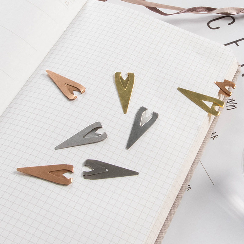 Creative water drop shape metal bookmark holder Chinese style stainless steel learning and office materials organizing cultural and creative stationery