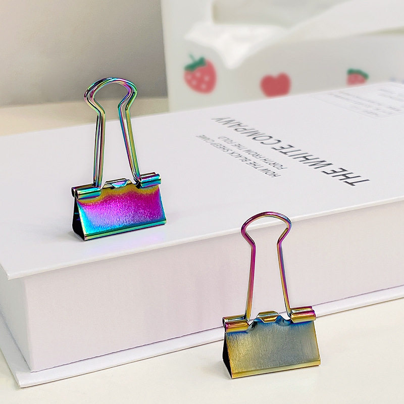 Clip color long tail clip file clip swallowtail clip office supplies binding clip stationery book clip small clip