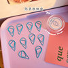 Creative metal water drop shaped paper clips, cute golden paper clips, office supplies, special-shaped bookmarks, clips