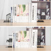 National style bookends, creative retro simple vertical bookends, metal dividers, desktop bookshelf bezels