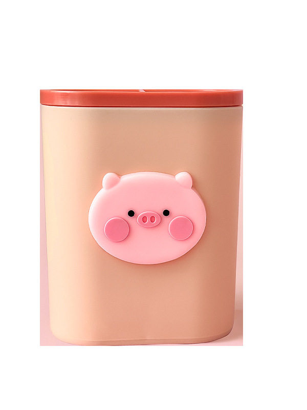 Student multi-grid cartoon cute pen holder storage box multi-functional desktop organizer stationery pen bucket makeup brush storage box