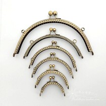 Semi-circular bronze embossed gold handmade DIY bag accessories clip 6 5 to 20cm non-broken hole paper feed type