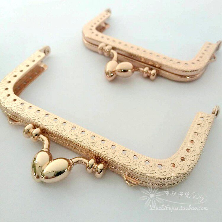 10 5 8 5cm square opening gold embossed lace flower lace head pinhole quality without broken hole bag clip delivery paper type