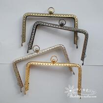 11 *8 and 13 * 8cm Card wrap long foot square surface embossed circle buckle bead double ear high foot gold delivery paper type