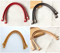 Two-story cow leather Seven color DIY genuine leather bag with bag accessories 4-fit buckle 40cm short hand carrying handle bag BD189