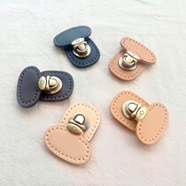 Genuine leather bag accessories two-story leather insert lock inserts buckle handmade bag buckle diy bag live buckle sweep copper accessories PJ027