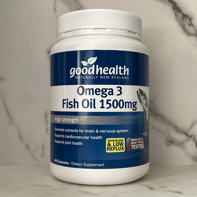 Spot New Zealand import goodhealth good health deep sea fish oil capsules 1000mg 1500mg 400 capsules