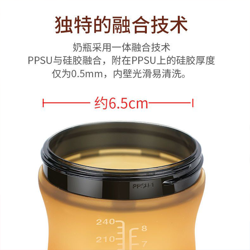 Imitation Breast Milk Baby Bottle for Newborns 0-6 Months, Ultra-Soft Wide-Caliber Silicone Bottle, Anti-Drop, Weaning Aid