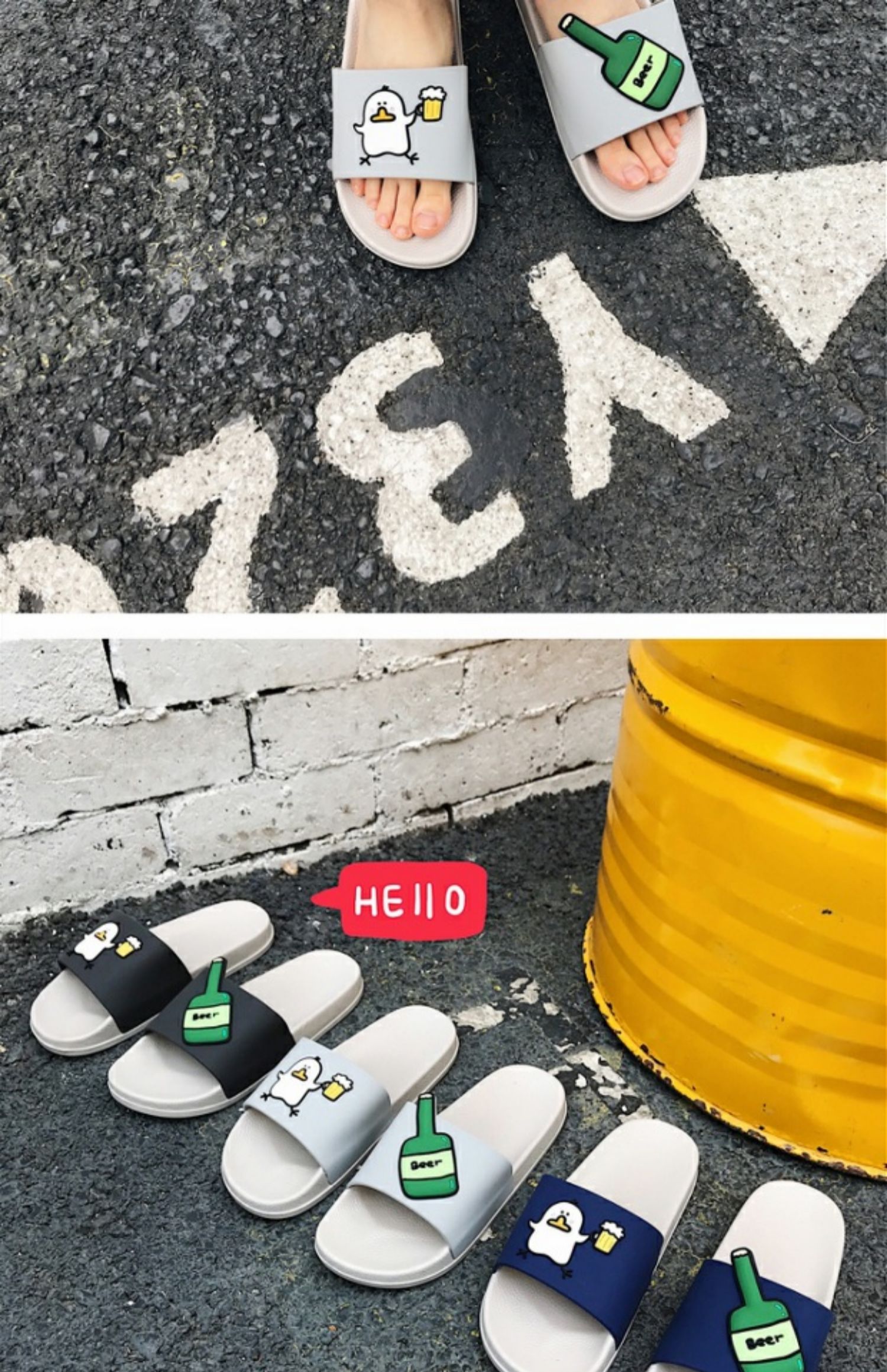 Gió của Qinggang Mùa hè lưới màu đỏ dép nam đi biển phiên bản Hàn Quốc của xu hướng dép hoang dã ngoài trời chống trượt từ - Dép dép lào nam