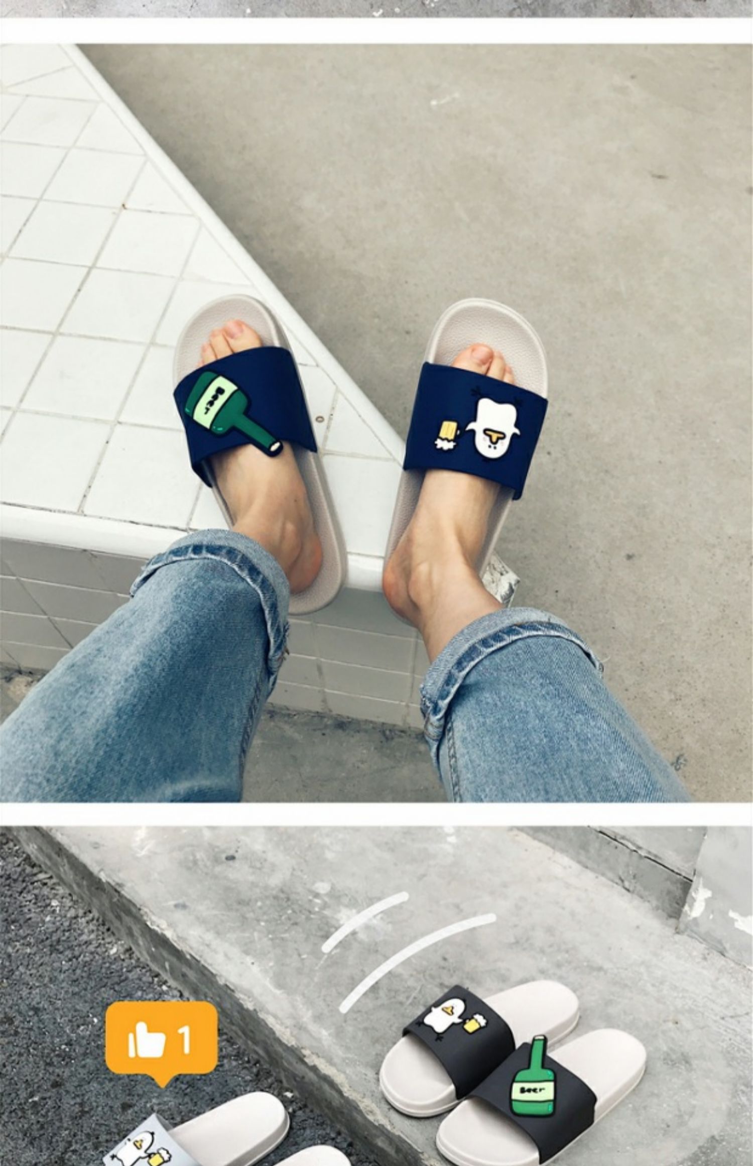 Gió của Qinggang Mùa hè lưới màu đỏ dép nam đi biển phiên bản Hàn Quốc của xu hướng dép hoang dã ngoài trời chống trượt từ - Dép dép lào nam