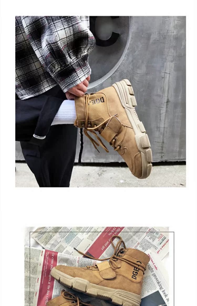 Mùa thu và mùa đông ulzzang Martin bốt nam dụng cụ cắt cao giày lacoste nam