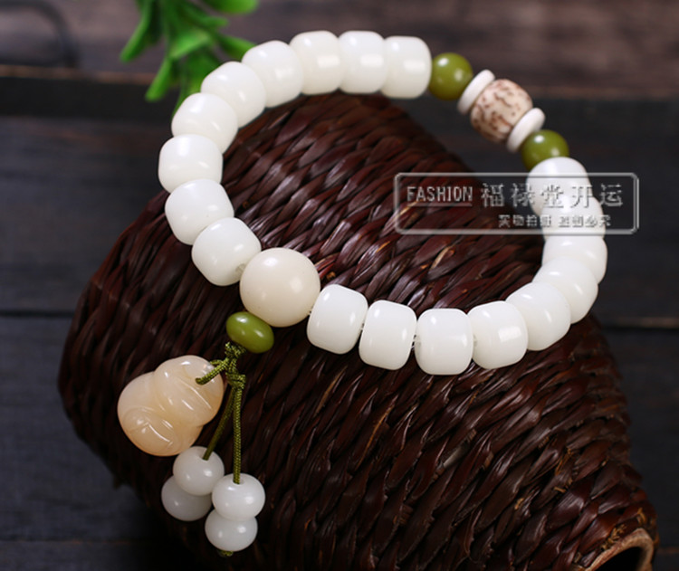 Vòng tay đơn A + tự nhiên đã hoàn thành với phụ kiện hoa sen sáp ong 配 配 - Vòng đeo tay Clasp thạch anh tóc đen