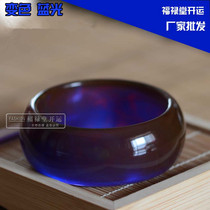 Middle East Baltic beeswax hand circle blue amber widened large color change light blue blue blue pepper bracelet childrens model