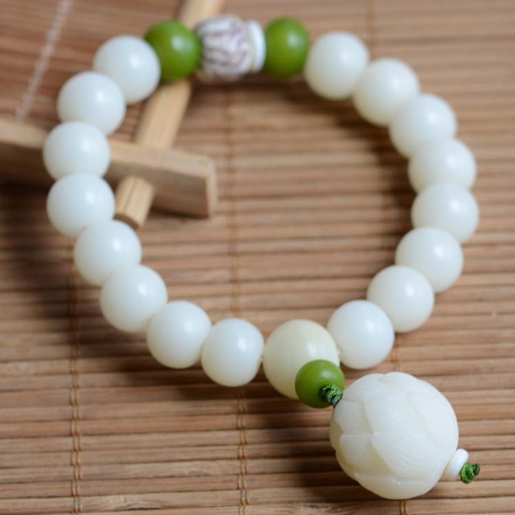 Vòng tay đơn A + tự nhiên đã hoàn thành với phụ kiện hoa sen sáp ong 配 配 - Vòng đeo tay Clasp thạch anh tóc đen