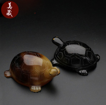 Natural horns handmade longevity turtle small turtle decoration Office study small table Tea pet evil spirits Town house animal