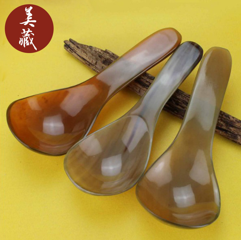 Healthy and environmentally friendly large horn spoon natural rice spoon rice spoon spoon tableware household anti-scalding