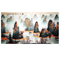 Li Bin Chinese painting landscape Lijiang autumn color six-foot banner long 180cm wide 96cm rice paper painting heart unmounted