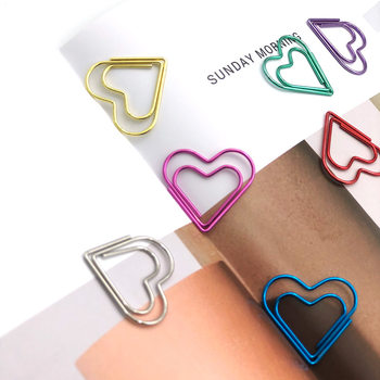 Paper clip love heart bookmark paper clip