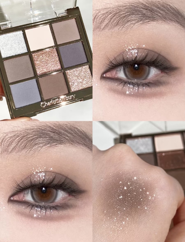 In-Stock at the Counter: Ct2025 Spring Limited Edition Nine-Color Nine-Grid Eyeshadow Palette - Pink Mist Dreamland, Ice Blue Serenity