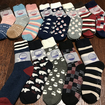Day Single Foreign Trade Winter Thickening with silicone Anti-slip mid-State High cylinder Long male lady Couple with sleeping moon Sub-socks