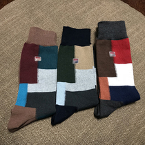 Day Bill Foreign Trade Casual Gentleman Stripe Basic style Spelling Creativity Academy Wind Thin middle Bunkel high cylinder stockings men