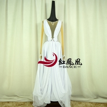 Red Phoenix Custom Professional Arts Cortest Morden Dance Competition Dress Out of the National Peugeao Friendship Dance Grand Pendulum Skirt BR850