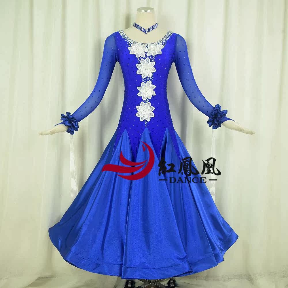 Red Phoenix High-end Custom New Morden Dance Dress Competition Skirt Stage Play Out National Standard Social Dance Dress BR824