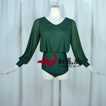 Red Phoenix Custom Upscale Morden Practice Dress Jacket National Standard Waltz Practice Costume square ballroom danced dress L163