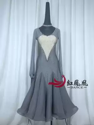 Red Phoenix custom national standard waltz tango quick step modern dance competition skirt show costume adult BR947