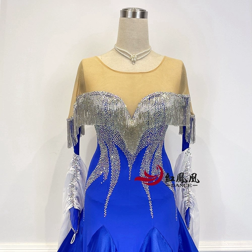 Red Phoenix Современная танцевальная юбка Новая китайская стандартная танцевальная танце