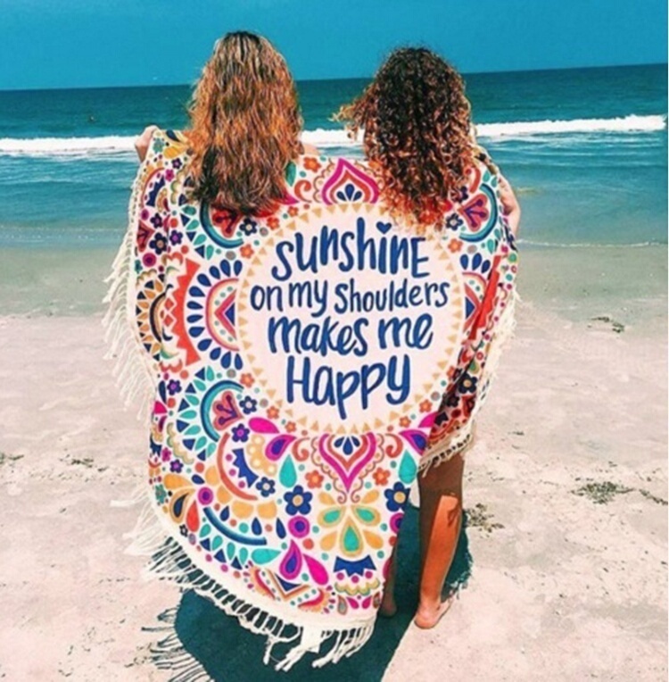 Travel Outdoor Quick-Drying Towel Swimming Diving Sea Towel Mat Beach Towel Sports Absorbent Round Hot Spring Bath Towel
