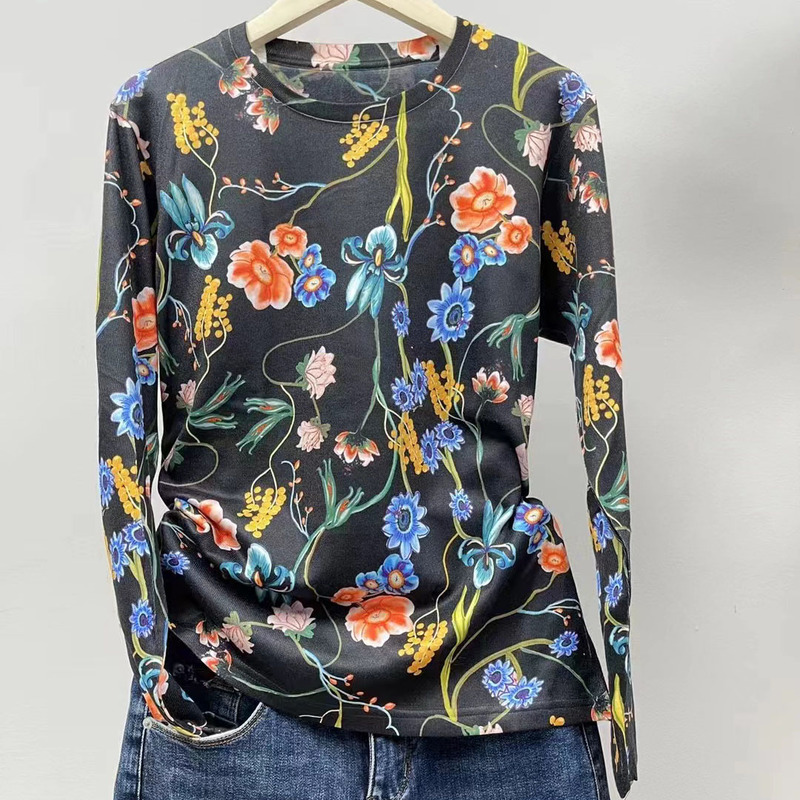 2026 Autumn New Women's Long Sleeve Pure Cotton T-Shirt, Middle-Aged Baby Cotton Mom Style Korean Version Loose Base Shirt 2026 Autumn New Women's Long Sleeve Pure Cotton T-Shirt, Middle-Aged Baby Cotton Mom Style Korean Version Loose Base Shirt
