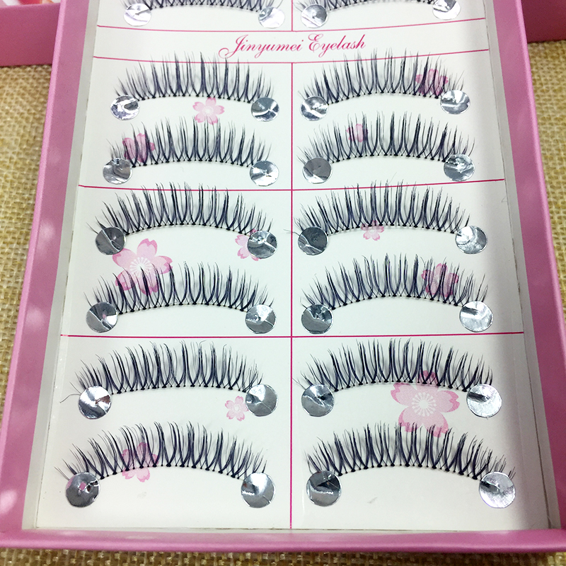 Handmade Nhật Bản mài lông mi giả dày tự nhiên mô phỏng chéo tình dục trang điểm cô dâu trang điểm hàng ngày - Lông mi giả lông mi giả tự nhiên hàn quốc