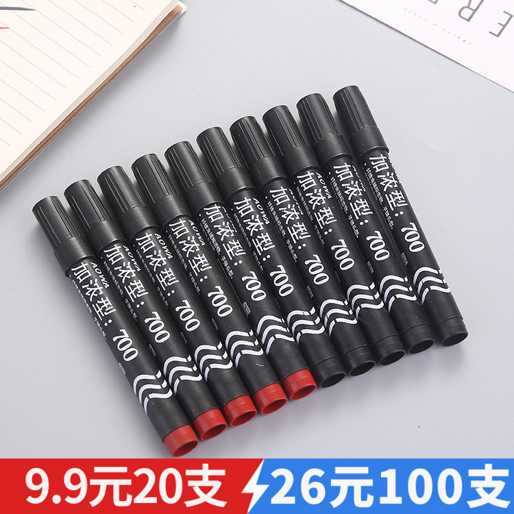 The Right-hand Note Pen Plus Coarse Lengthened Colored Fluorescent Exotic Pen Express Writing Pen Factory Mark Pen Manufacturer Wholesale